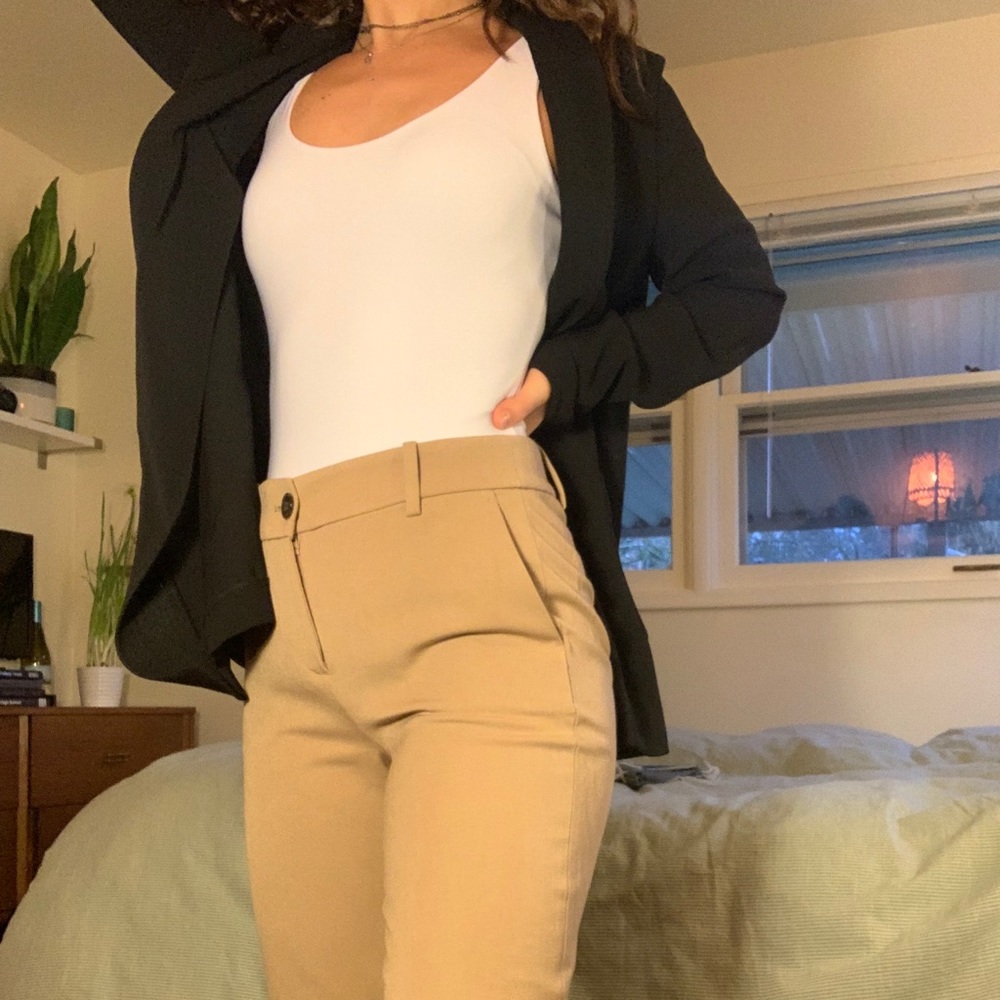 J Crew Slim Ankle Pants Camel Tan Size 2